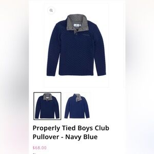 Navy Blue Properly Tied Club Pullover